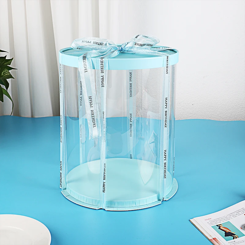 Factory Outlet Eco-friendly Valentines Day Cake Box Luxury Beautiful Tall Clear Cake Box For Cakes