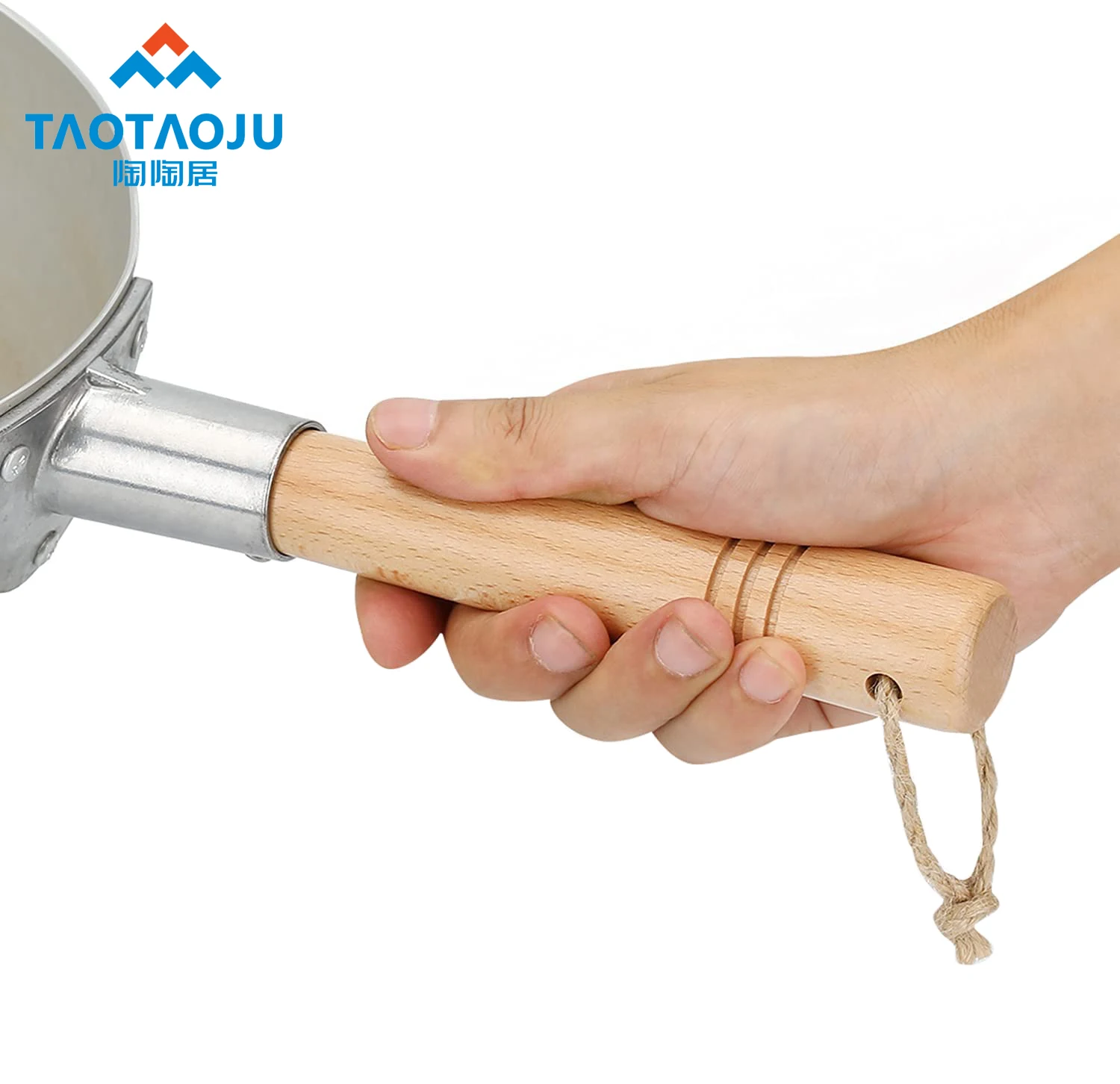 TAOTAOJU Amazon hot sale cookware customize kitchen accessories Wooden wok handle Pot handle wholesale Pan handle