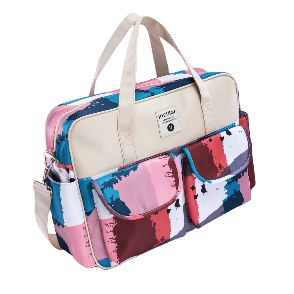 Fashionable Portable Large-Capacity Nylon Maternity Bag Waterproof Shoulder Crossbody Handheld Mom Bag for Mommy and Baby