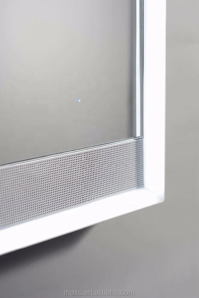 CE IP 44 Smart and Bright Wall Hung Speaker LED Light Backlit Mirror