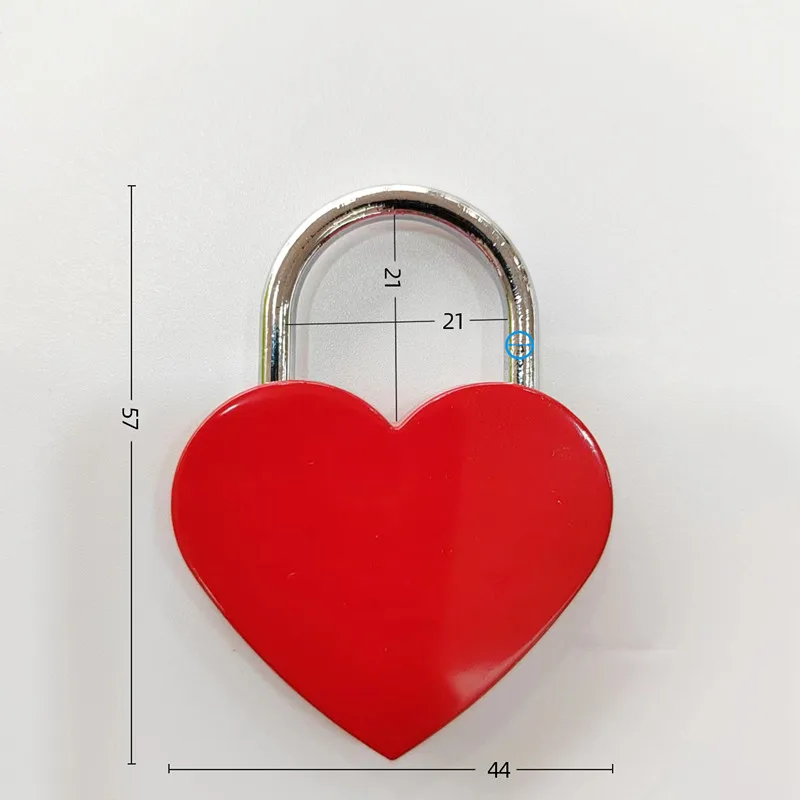 WH454 Metal Heart Shaped Padlock Mini Lock  Jewelry Box Storage Box Suitcase Luggage Box Key Lock With Key