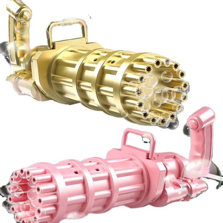 
upgrade 15 holes new gatling bubble gun children bubble gatling machine outdoor toys gatling gun 