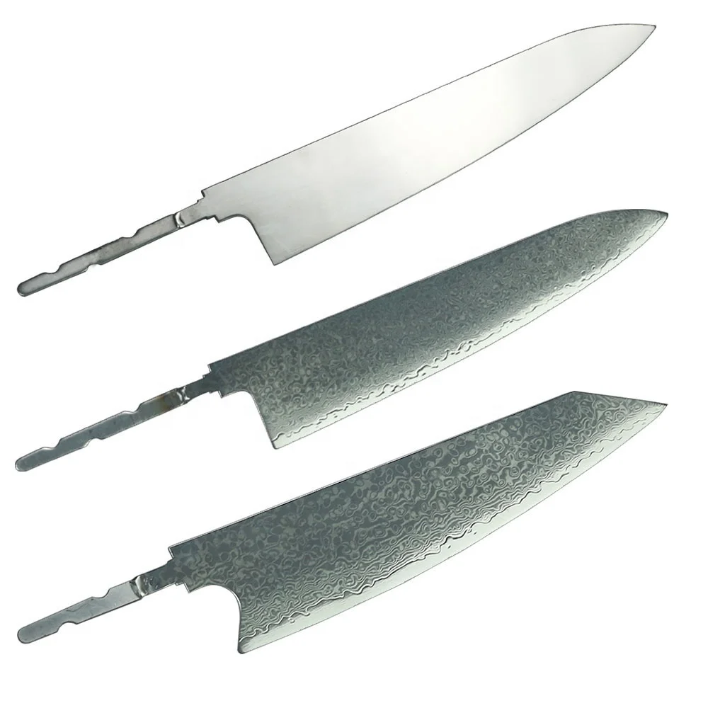 damascus vg10 chef knife blank makingmaterials diy blade kitchen knife japan blanks steel
