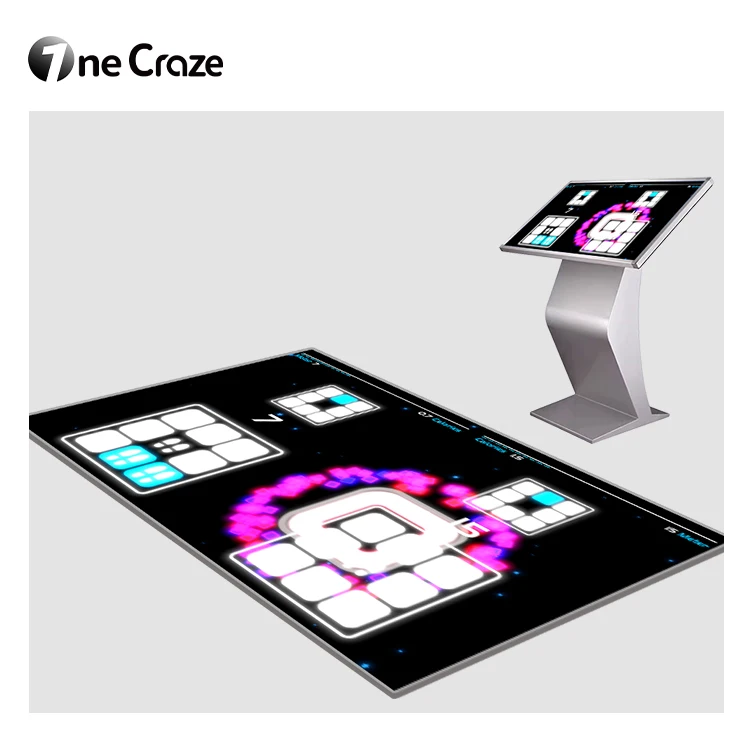 Ground Sports Games System Machine kinect sensor led display Touch Screen Interactive SAIO Led dance Floor