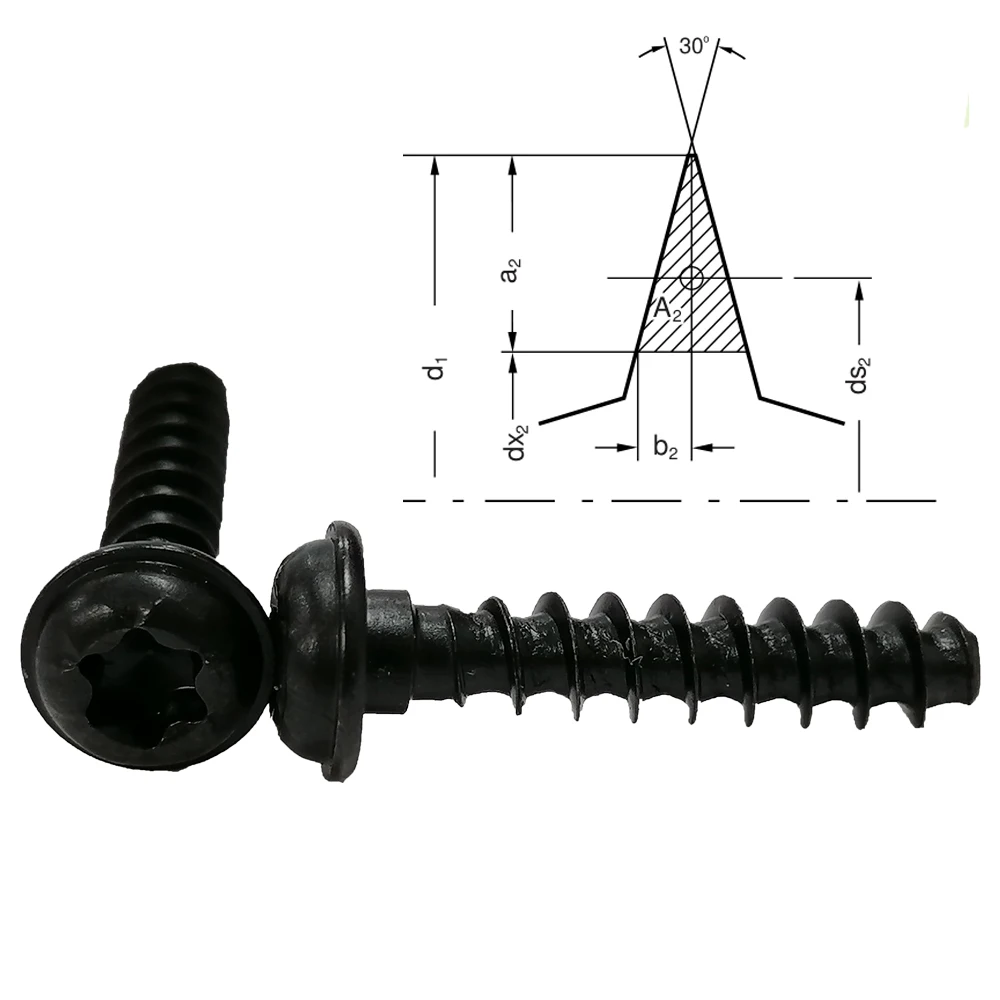 Pt threaded pan head screw tapping torx PT screw for plastics