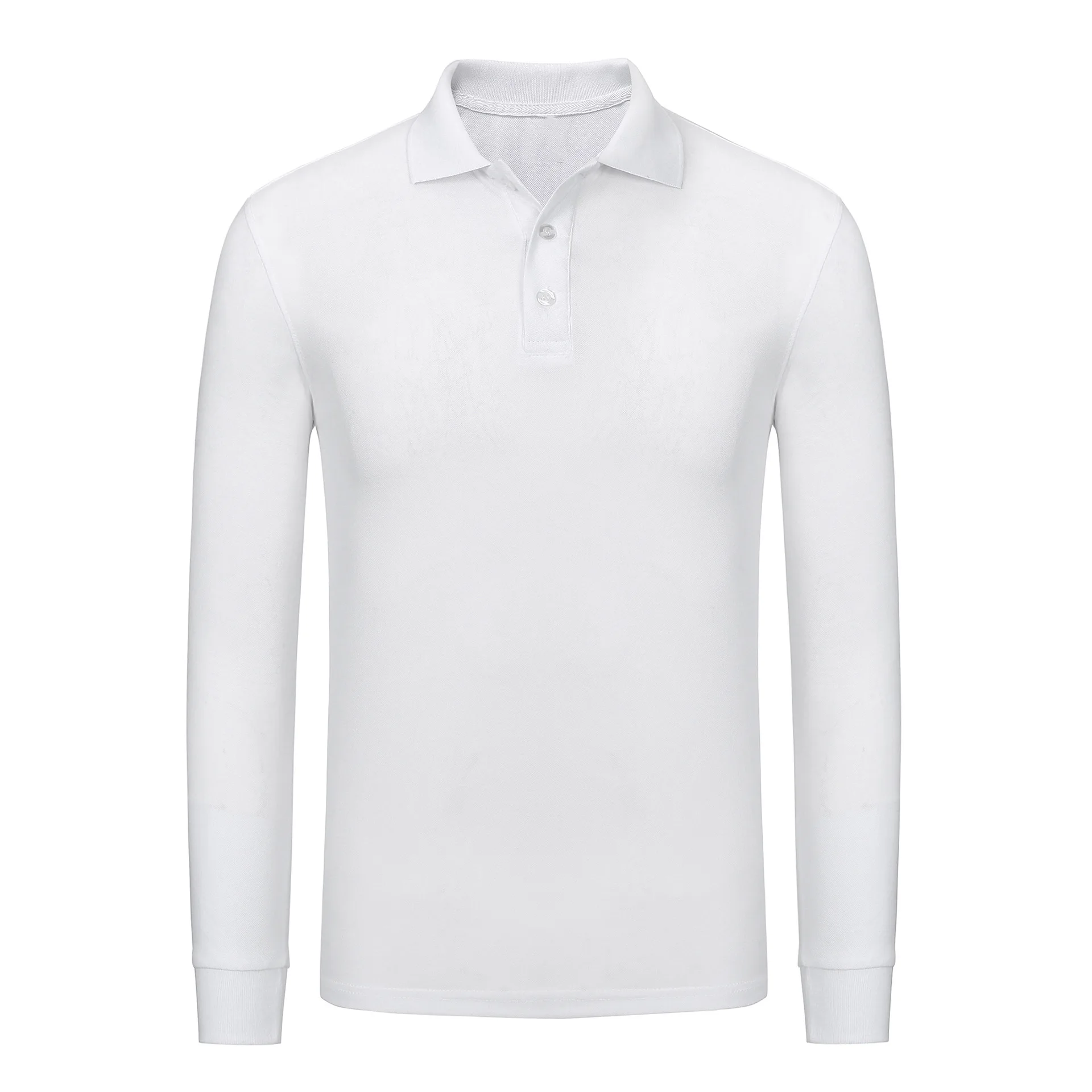 High quality custom Logo men t shirt polo high quality plain knit unisex rugby long sleeve polo shirt men