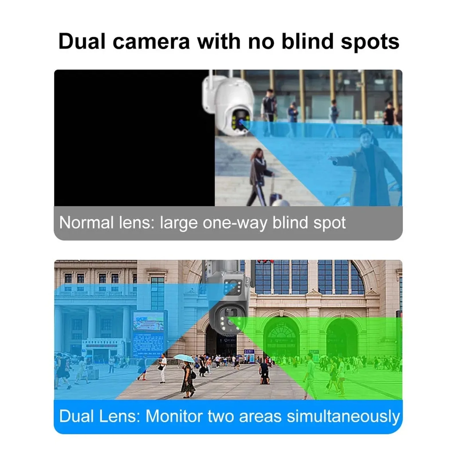 Senhuo 4K 8MP Solar Cell WiFi Dual Lens Dual Screen Outdoor Camera PIR Body Detection Security Protection PTZ Camera