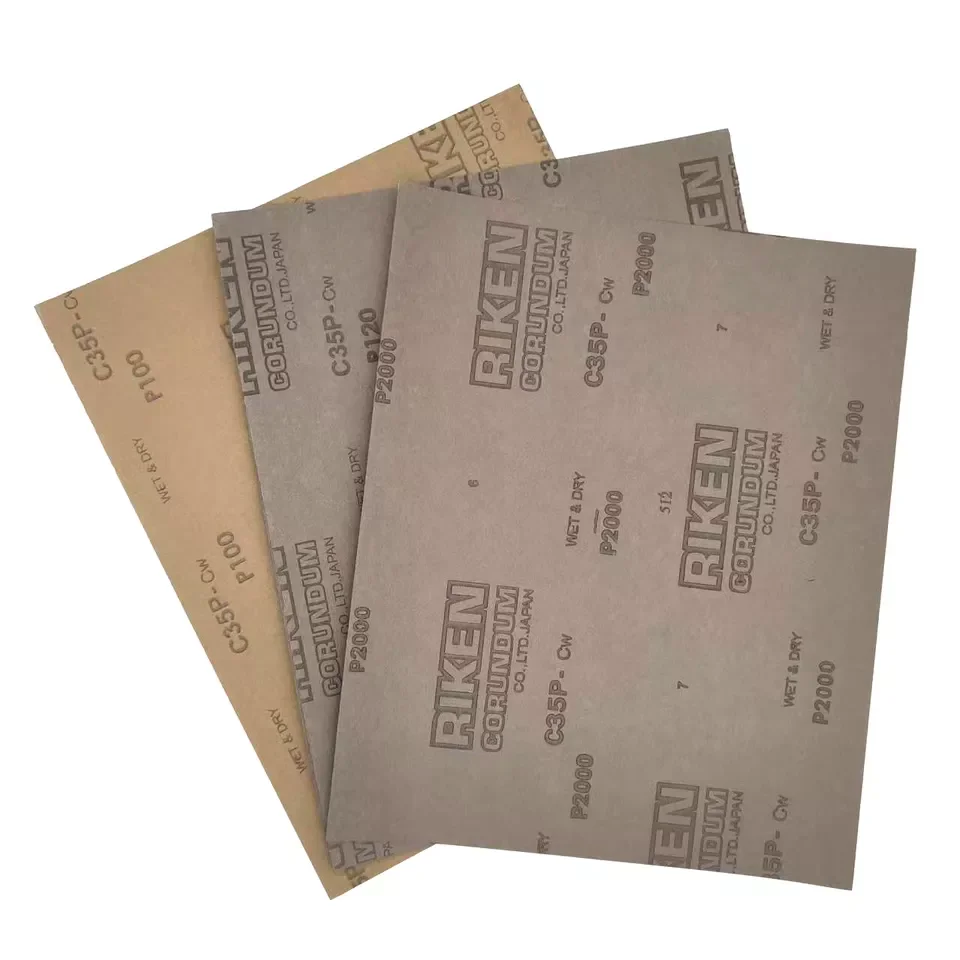 9'*11' Type Riken Abrasive Sandpaper Silicon Carbide Black Wet Dry  Sanding Sheet