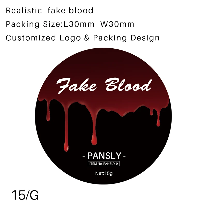 Stage Blood Gel Costume Zombie Vampire and Monster Makeup Non-toxic Coagulated Fake Blood for Halloween