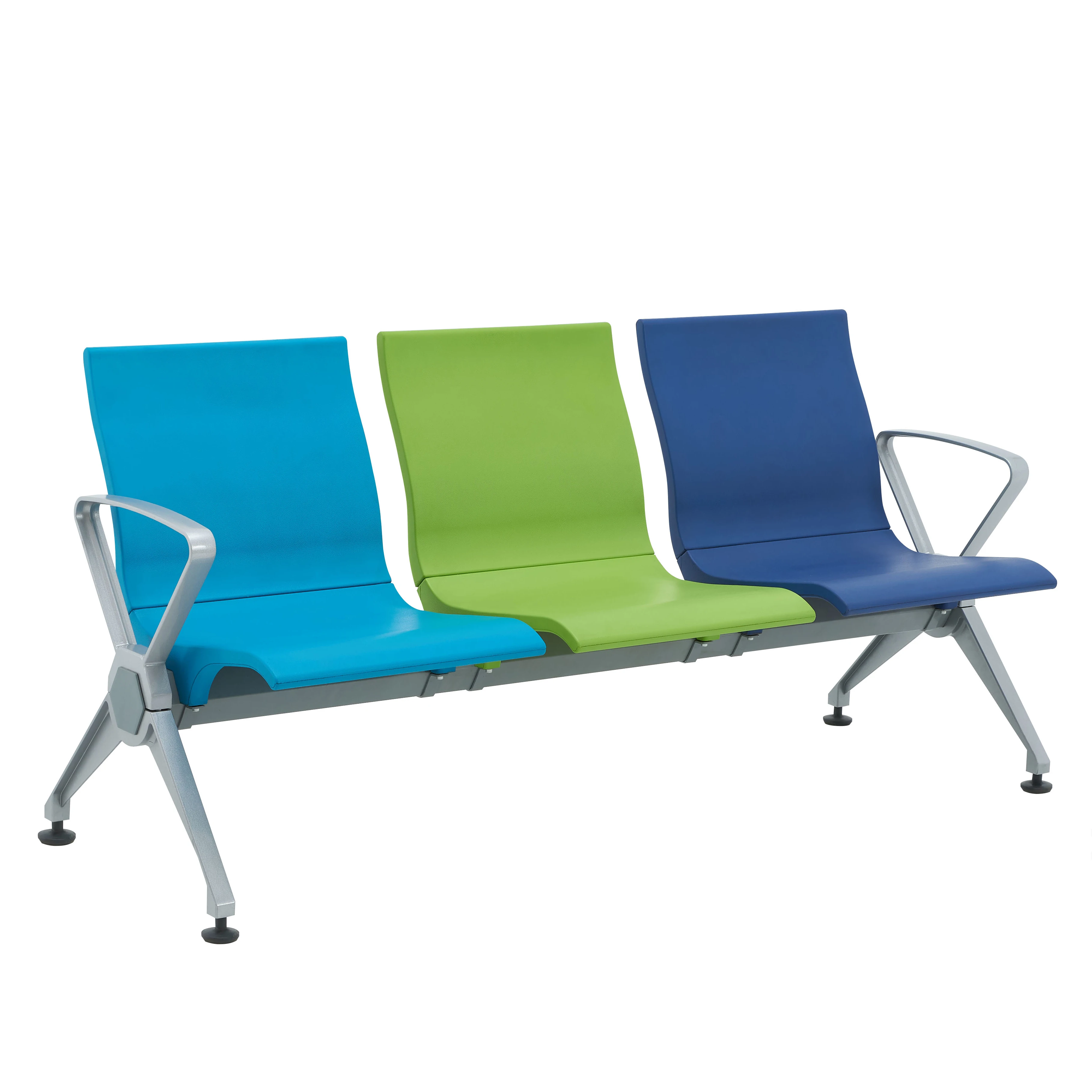 Railway Station Visitor Chairs 3 Seats Hospital Airport Chairs Public Furniture Waiting Room Blue Barber Shop Waiting Chairs