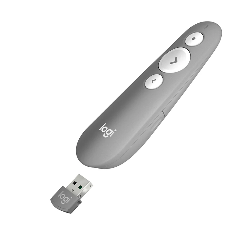 Logitech R500 Лазерная презентационная на дистанционном управлении с широкой совместимости 20 метров Рабочий диапазон для деловых встреч