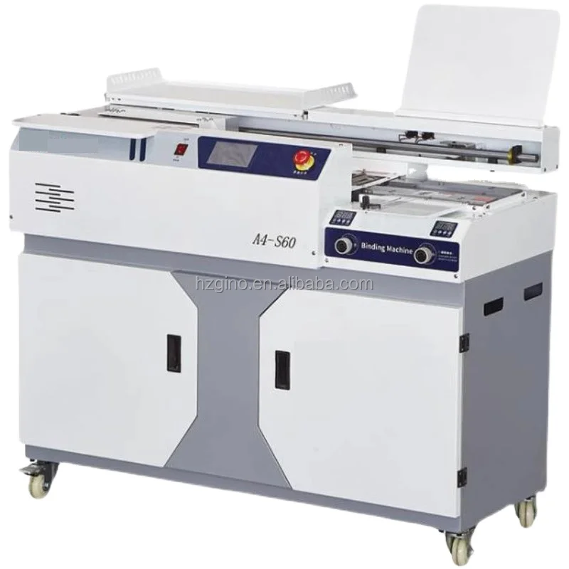 S60 A4 Wholesale Fast Perfect Hot Melt Thermal Side Glue Book Binding Machine Industrial Softcover High-capacity Glue Binder