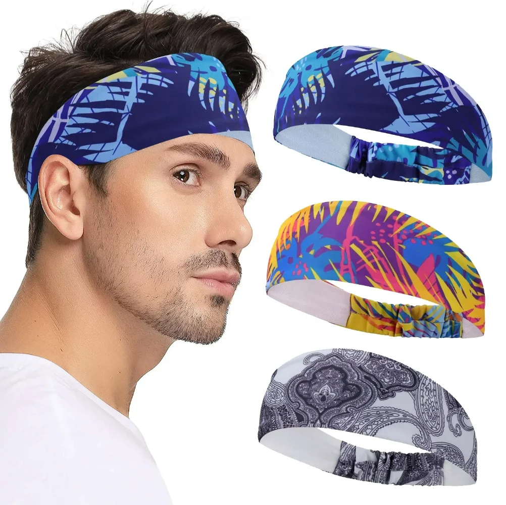 Youth Fitness Volleyball Sweat Non-Slip Elastic Hair Head Band for Yoga Men and Women Bulk Sport Custom Logo Headband