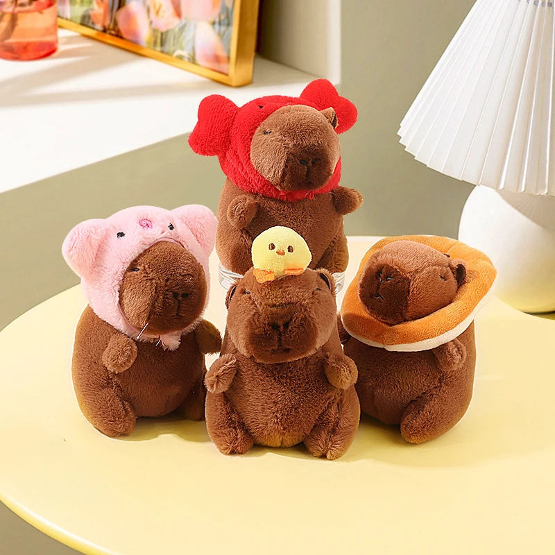 Hot Sale Capybara Plush Keychain Cute Bag Pendant Simulation Capibara Anime Fluffty Toy Stuffed Animals Doll