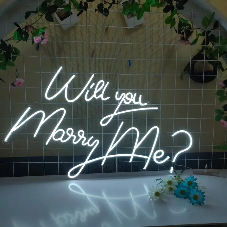 CNS Colourful High Quality Neon Light Sign Beer Shop will you Marry Me neon sign