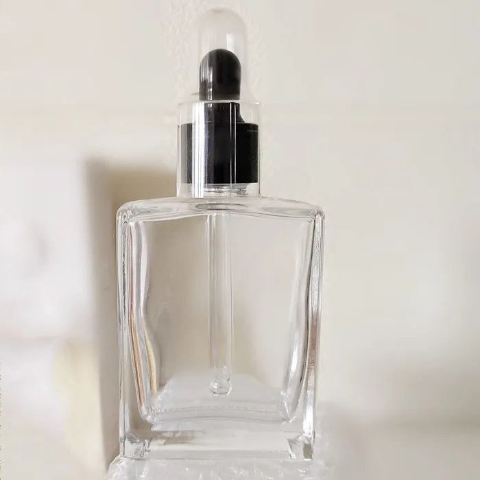 high quality 50ml hair oil bottle with black dropper