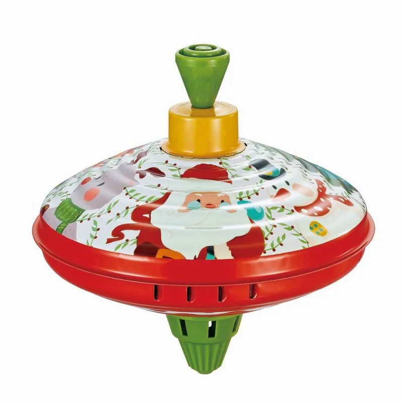 Christmas Themed Metal Material Hand pulled Spinning Top Classic Nostalgic Hand pressed Rotary Toy Holiday Gifts For Kids Gyro (1600544794636)