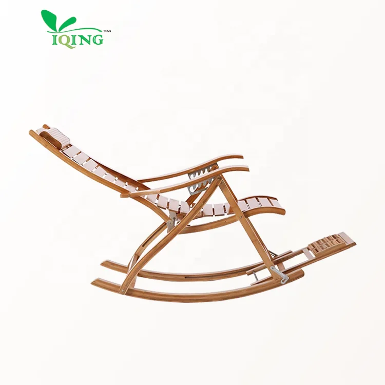 Living room lounge chair reclining rocking chair bamboo folding chair
