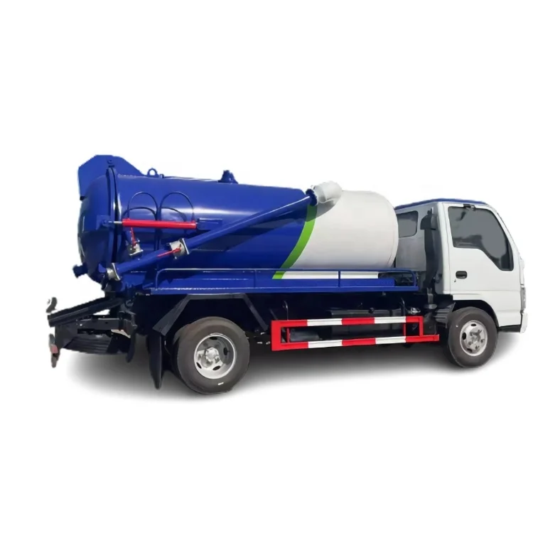 1suzu F-T-R 6wheelers Suction Boom(remote Control)Vacuum Jetting pressure clean Truck Toilet/septic Sewage Tank Trucks Steel