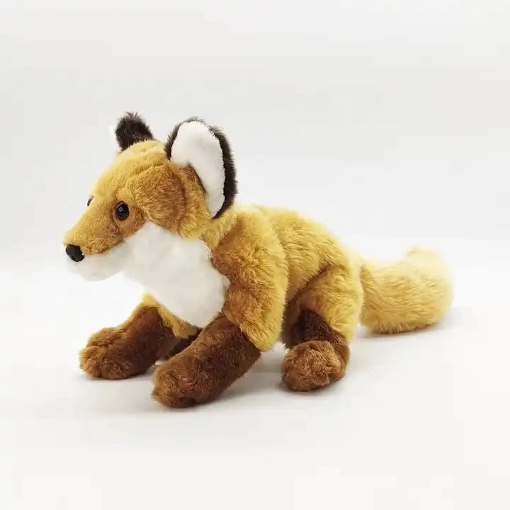 Custom Cute Plush Fox Toy  Lifelike Soft Stuffed Animal Toy Plush Fox