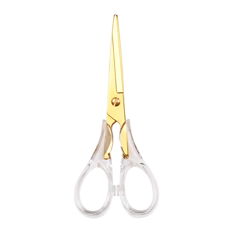 Metal Acrylic Scissors Stainless Steel Scissors with Clear Acrylic Handle, Stationery Tool for Office, Home, School