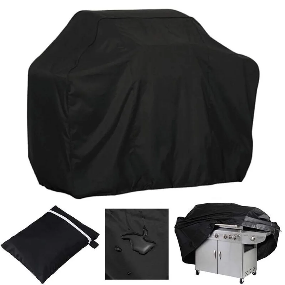 High quality Hot sales Barbecue dust proof waterproof Grill BBQ Cover oxford cloth outdoor heavy dirty black barbecue cover