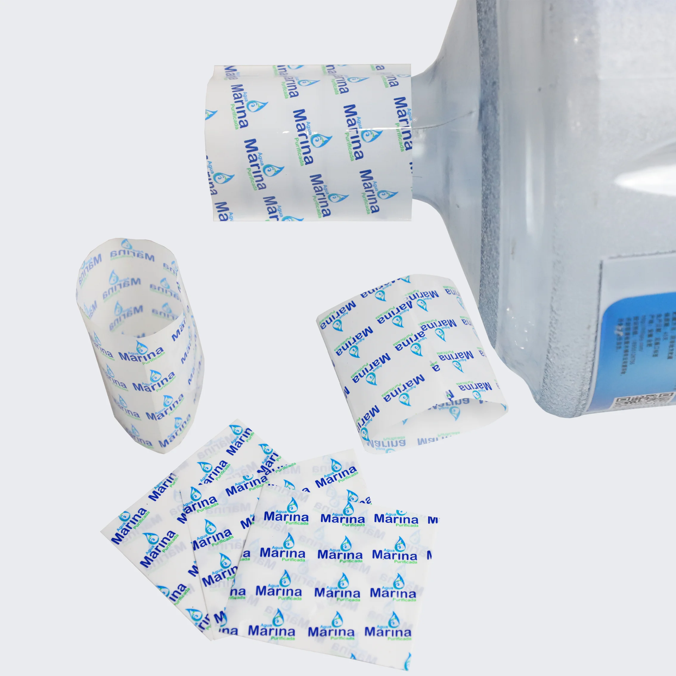 Custom PVC Heat Shrink Sleeve Labels for 5 Gallon/20L Water Bottles Cap Seal Heat Shrink Wrap