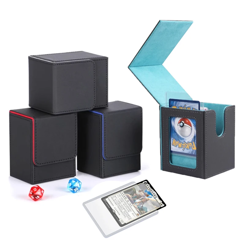 Custom Yugioh Card Box Deck Case Mtg Cards Book Binder TCG Binders Tarot Deck Box Games Storage Playing Magnetic Organizer Boxes