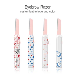 Customizable logo and color OEM retractable EyeBrow Razor Facial Trimmer Eyebrow Razor Trimmer