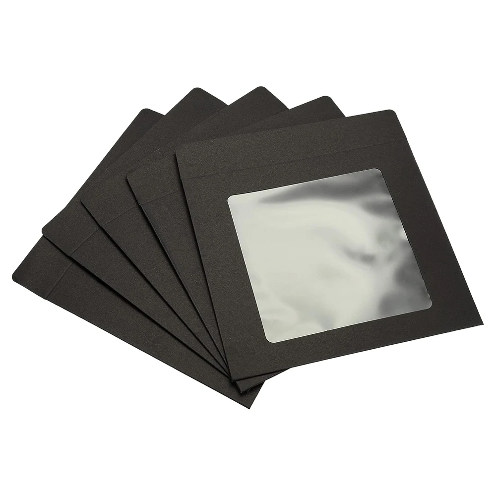 Customp Printing Recycled Cardboard Transparent Window Security Envelope With Peel Strip