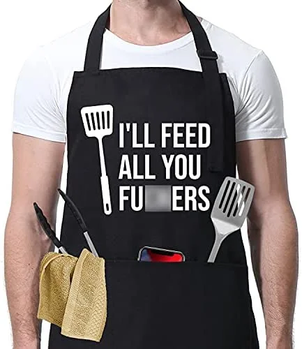 unisex work aprons for men women kitchen painting large tool pockets bbq cooking chef kitchen apron