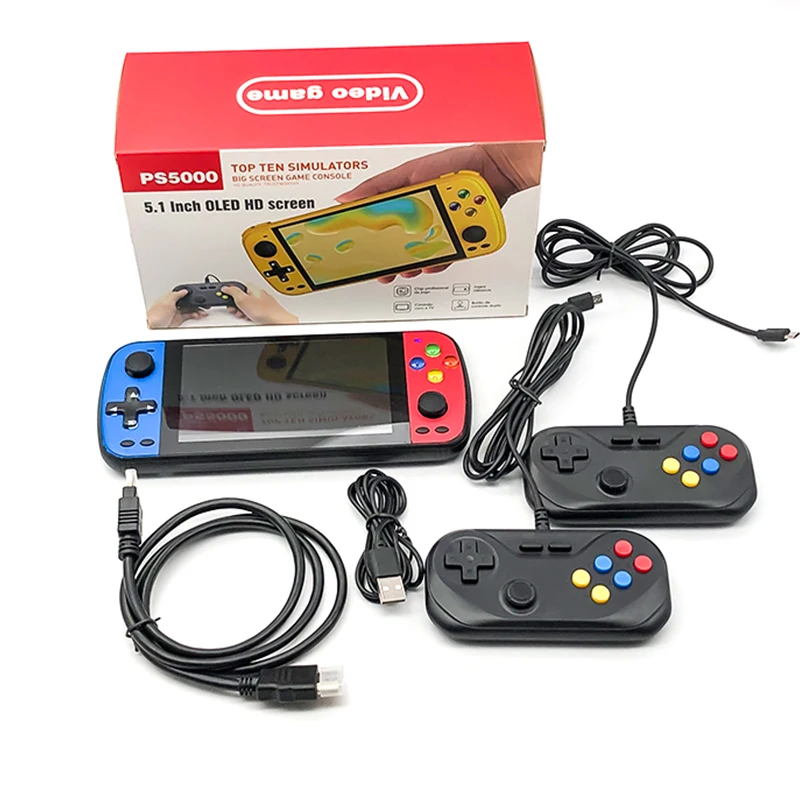 5.1Inch 64Bit Built in  64GB Double Rocker Retro Portable Video Game Player Handheld Game Console