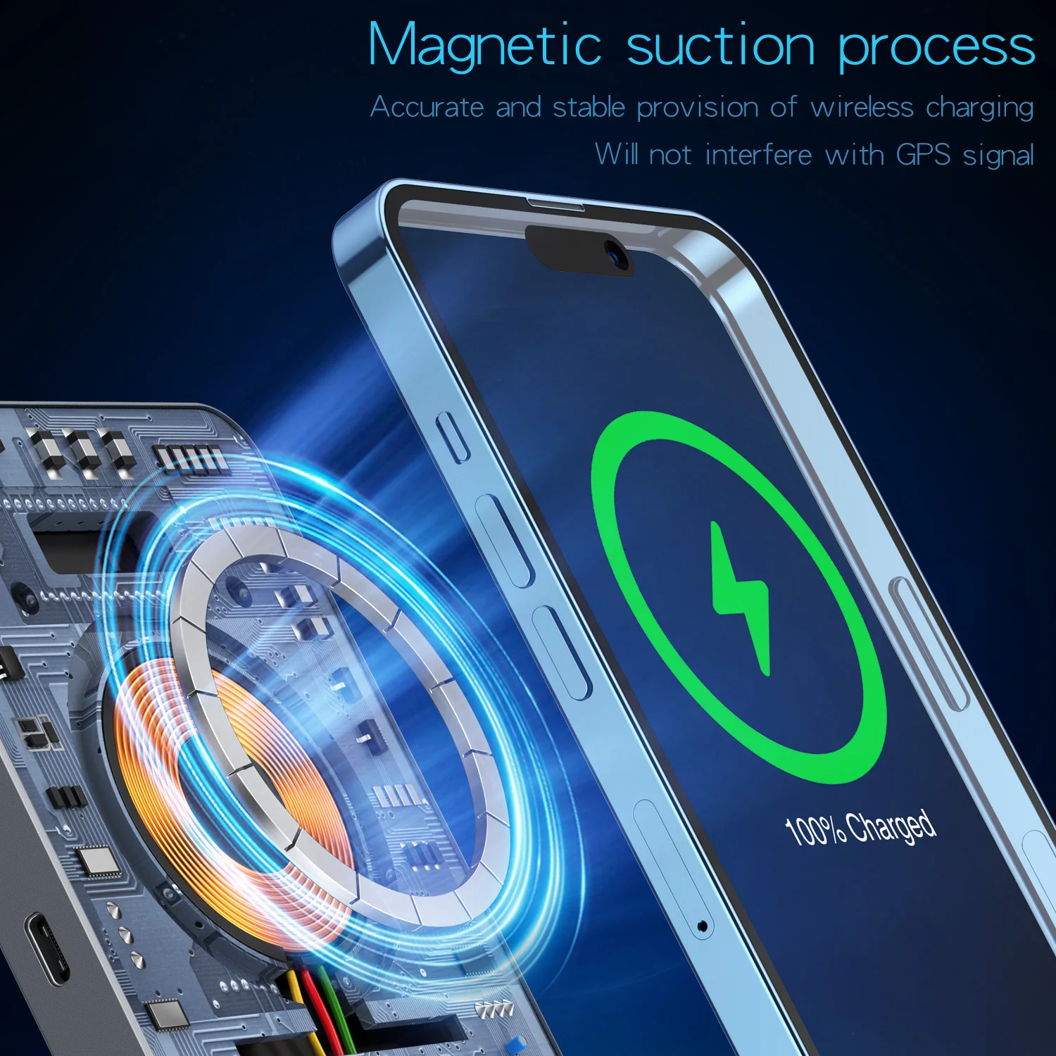 8in1 USB C Hub 5Gbps Type C Docking Station 15W Wireless Fast Charging TF/SD Card Reader QC/PD Power Inlet For Phone Computer