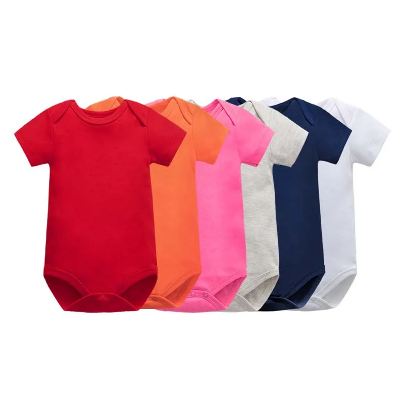 2021 wholesale summer boutique bamboo clothing newborn toddler girls and boy short baby clothes rompers