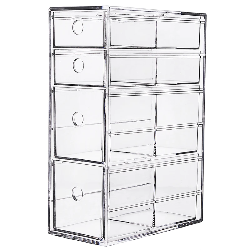 
wholesale cosmetic Palette lucite clear stackable makeup organizer drawers acrylic 