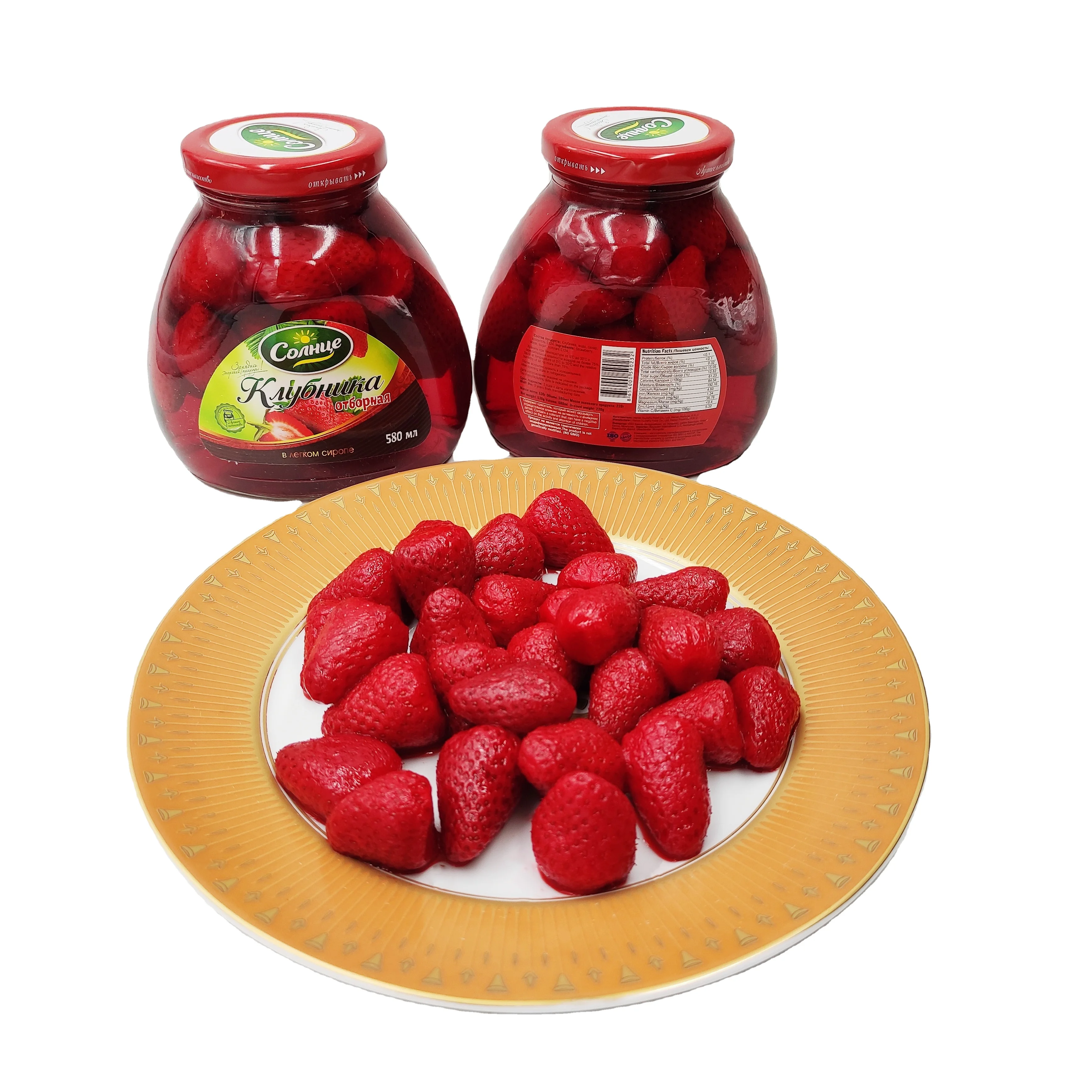 Factory Wholesale Bulk Fresh Strawberry Fruit in Cans Hot Sale Canned Strawberry In China