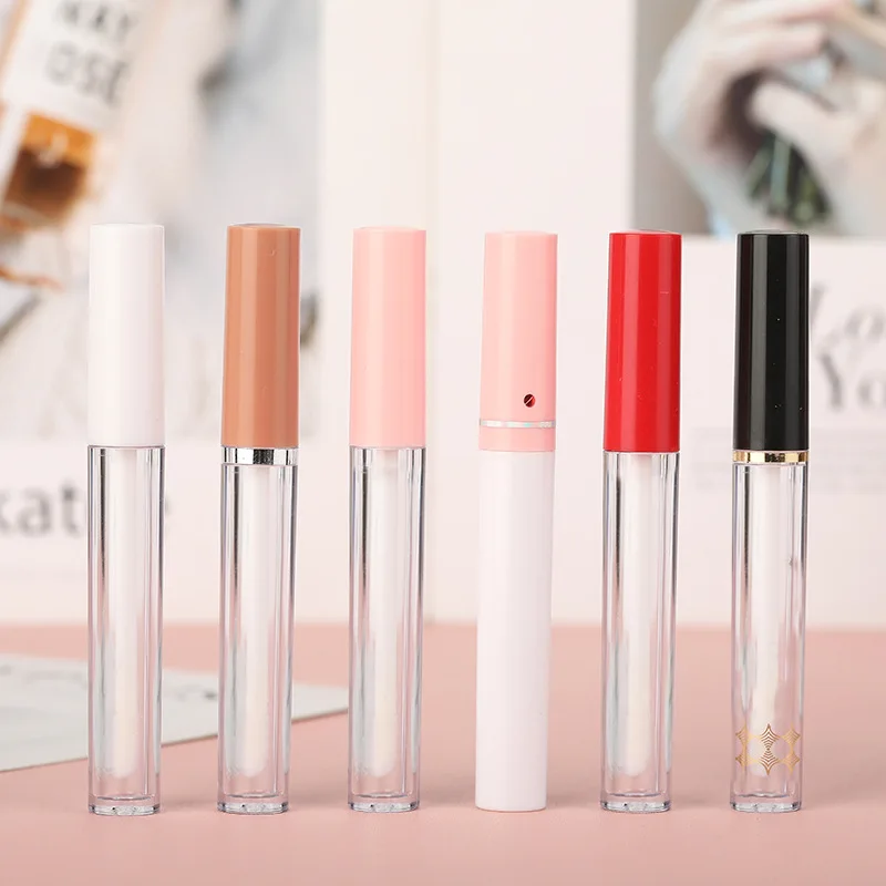 Manufacturers wholesale 3ml pink lip gloss sample tube liquid lipstick tube lipmatte bottle packaging mini lipgloss bottle