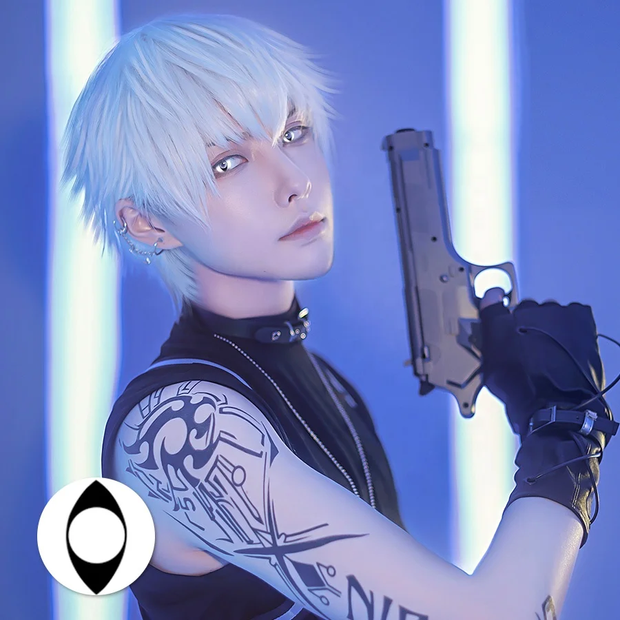 
Beauty Coner 2pcs/pair Cosplay Cat Eye Sharingan Colored Contact Lenses Crazy Halloween Cosplay Color Contact Lens for eyes 