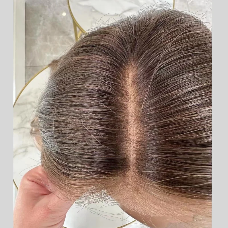 Deals Brown Balayage Straight Human Hair Wigs Unprocessed European Cuticle Aligned Hair Highlight Brown Lace Front Wigs
