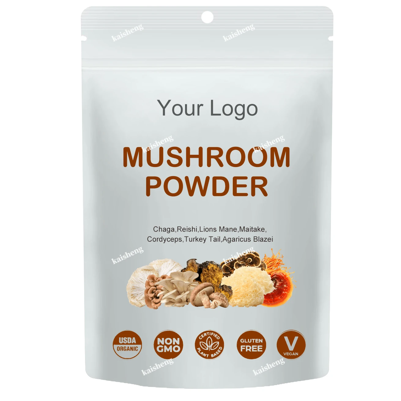 8 в 1 майтаке, индейка, хвостик, шиитаке, Устрица, Чага, кордицепс, Рейши, львы, грива, органический Грибной Порошок