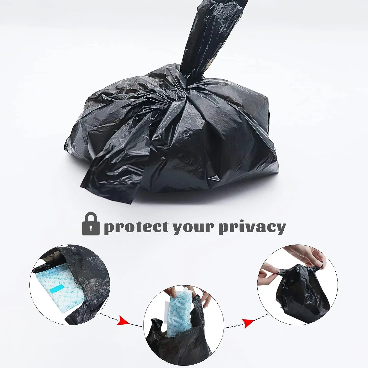 Disposed trash Bag and Mini Garbage Bag Made of PE Material for Outdoors