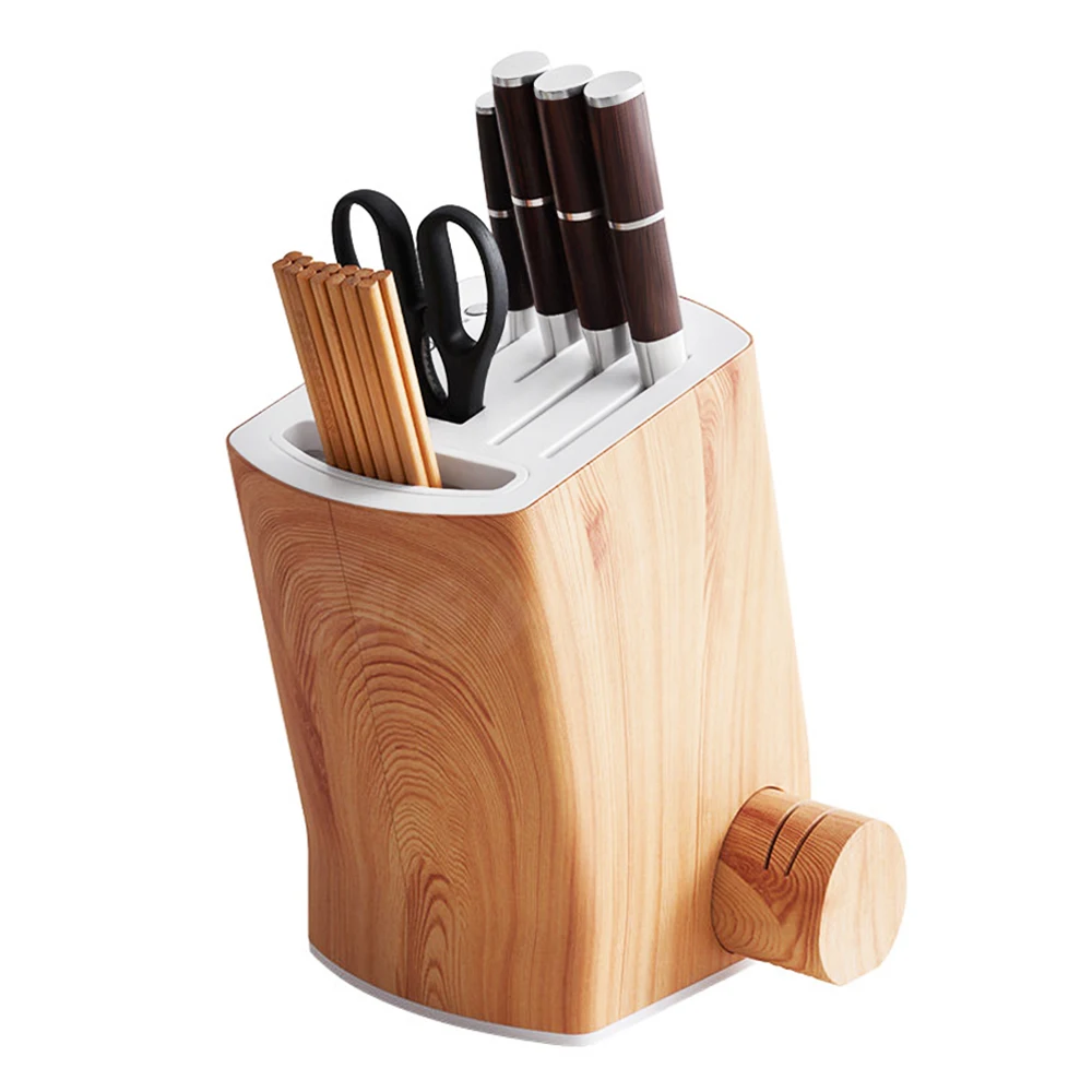 Multifunctional UV Sterilizer Knife Knife Holder With Sharpener Plastic Knife Block Stand For Kitchen