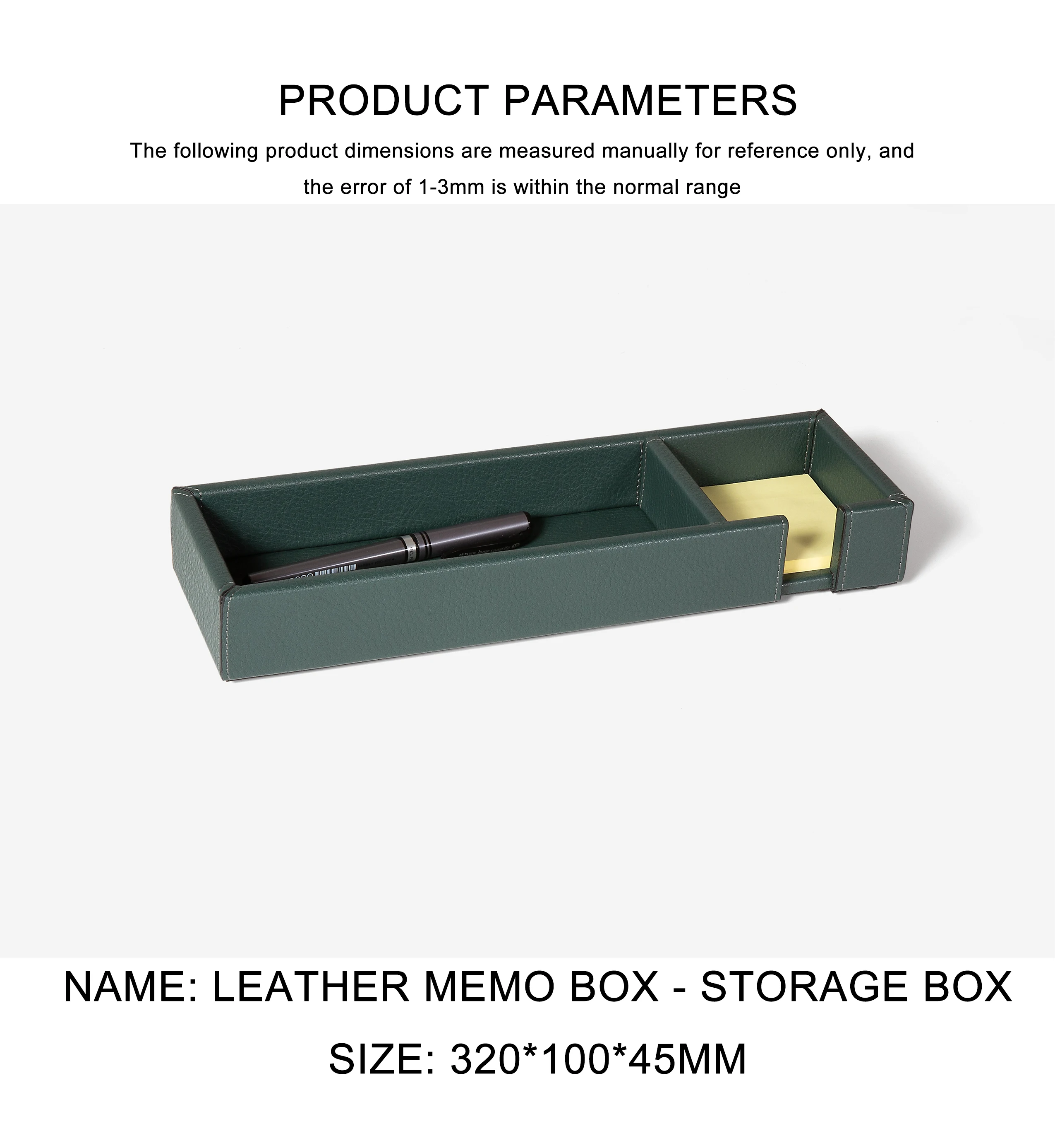 21011-1Luxury custom leather supplies box pen holder gift high end desk office organizer set  office desk set accessories