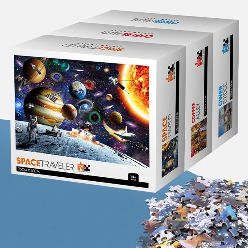 Inventory wholesale Universe Spacecraft decompression puzzle 1000 pieces jigsaw adult kids
