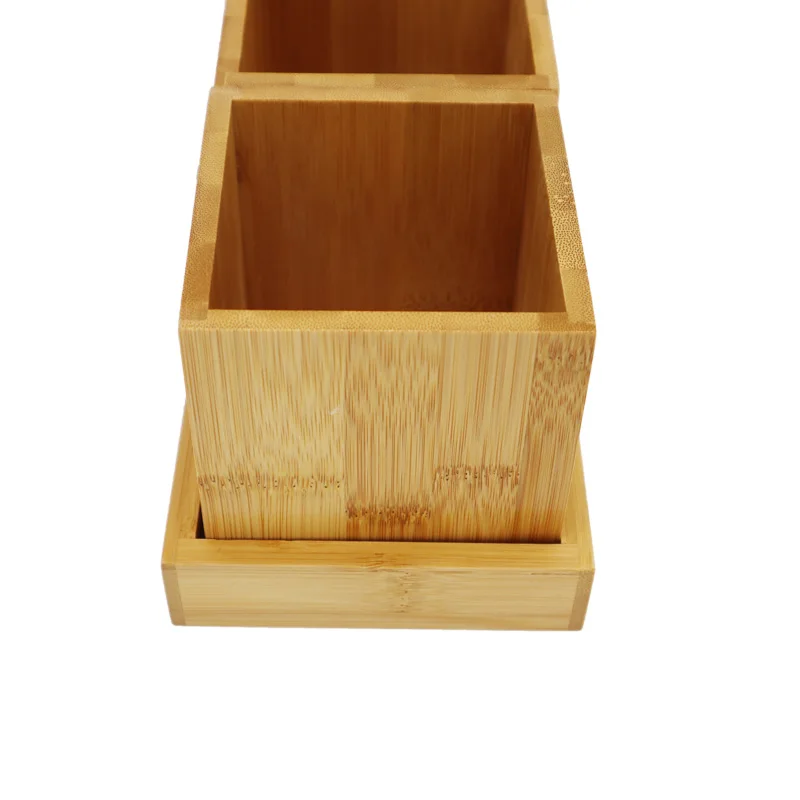 Wood Cutlery Caddy, Kitchen Utensil Organizer Silverware Storage Kitchen Countertop Flatware Organizer