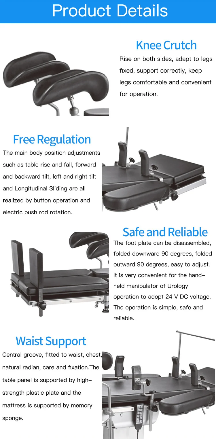 Emergency & Clinics Apparatuses X-Ray C arm Operating Table electro hydraulic surgical table without battery and reset function