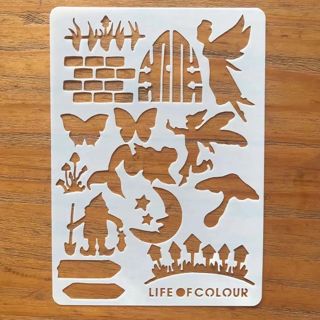 Letter Number Reusable Custom Cheap New Design Kids Drawing Tools Plastic Shaped Drawing Stencil