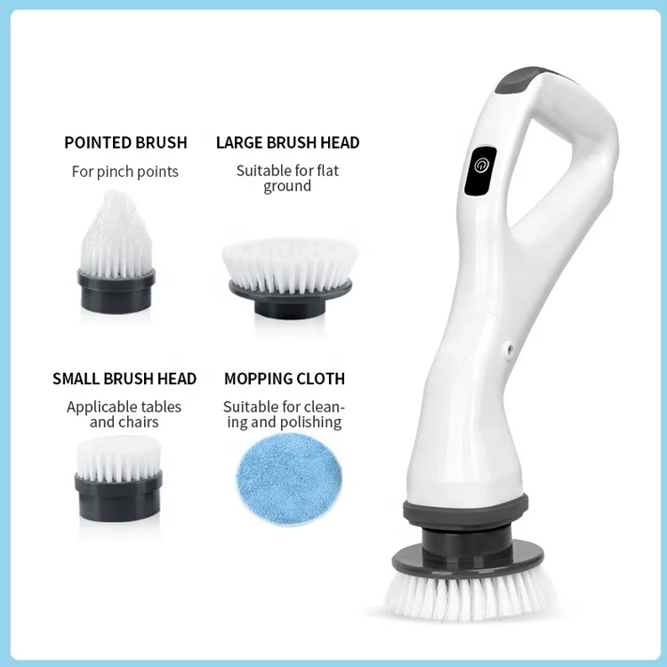 Home Electric Cleaning Brush Rechargeable Detachable Heads Cleaning With Electric Spin Scrubber Brush Kitchen Toilet Clean Tools