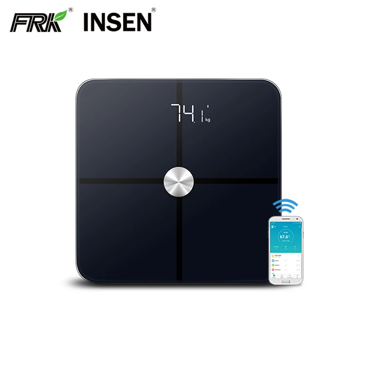 International Version White LED Household ITO Smart Aifit APP Digital Electronic Platform Scale 150Kg 330Lb