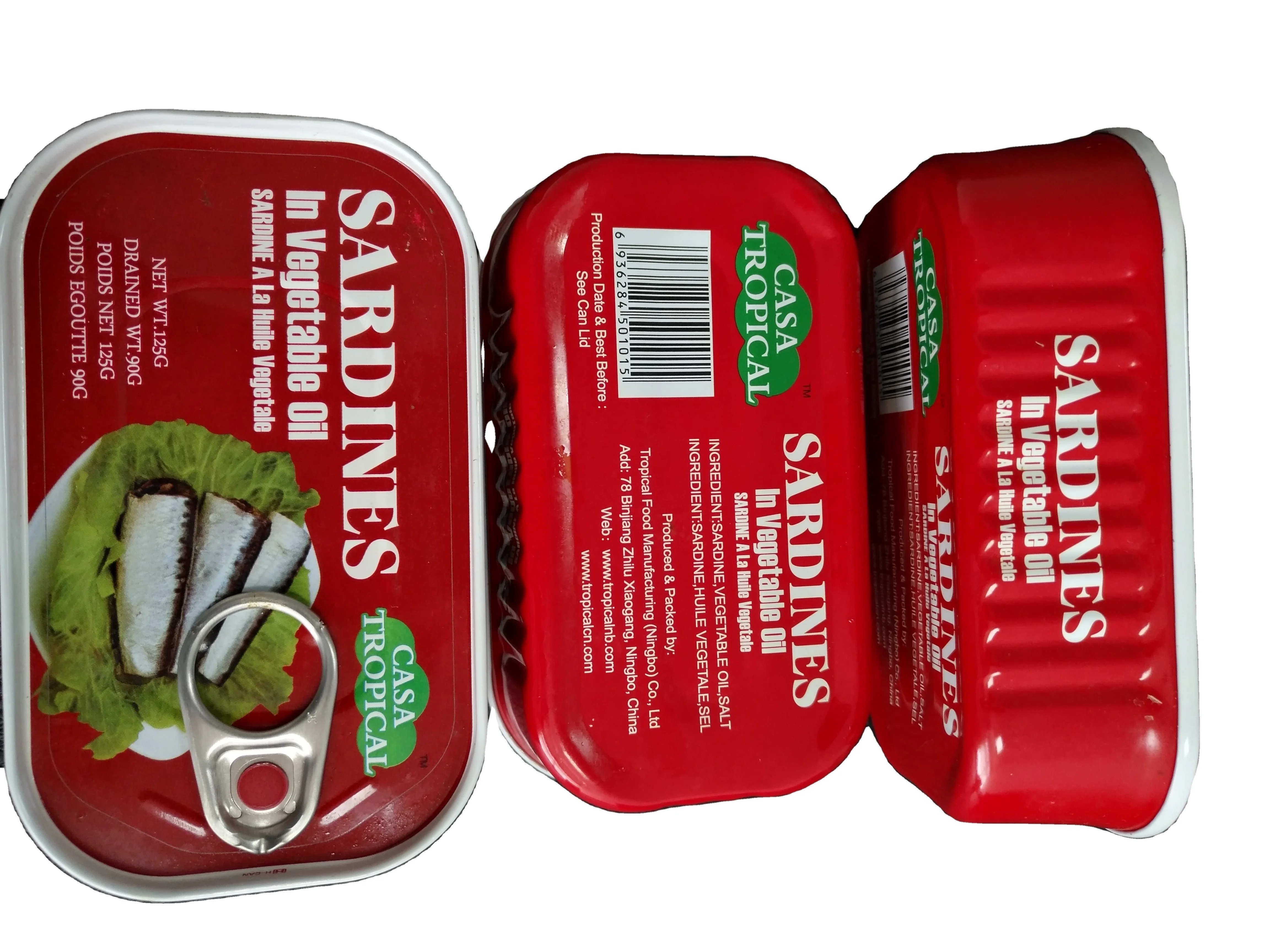 
Canned Sardine Fish In Hot Tomato Sauce With Chili Pepper 155g 
